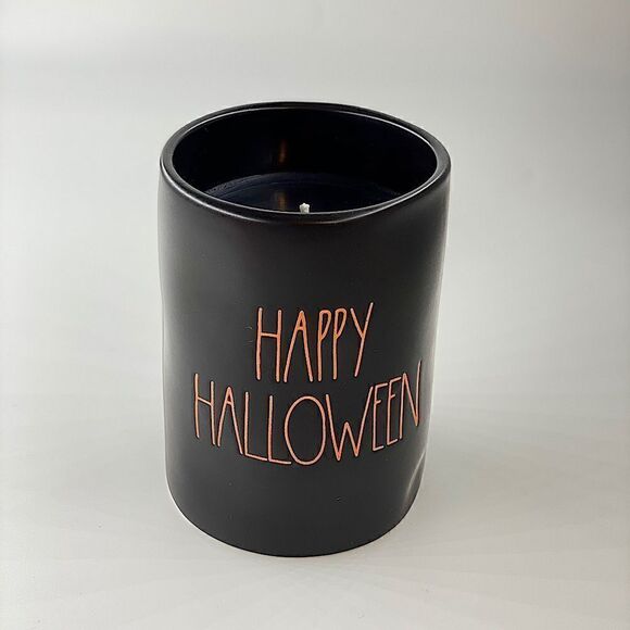 Rae Dunn Black Happy Halloween Candle Pumpkin Pie - Picture 3 of 8